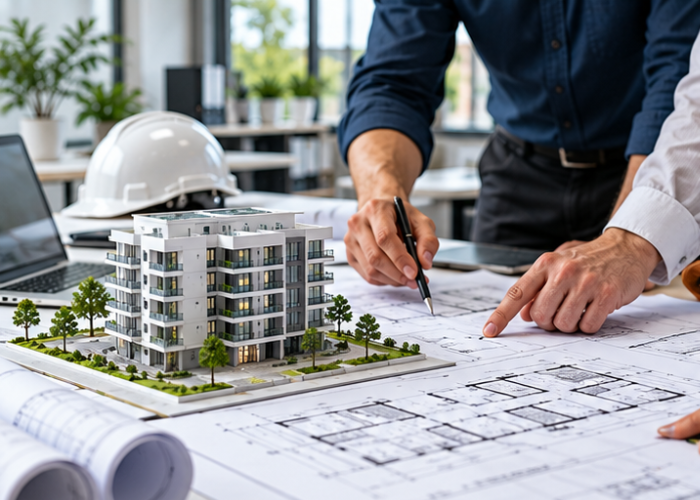 Architectural planning for a modern building