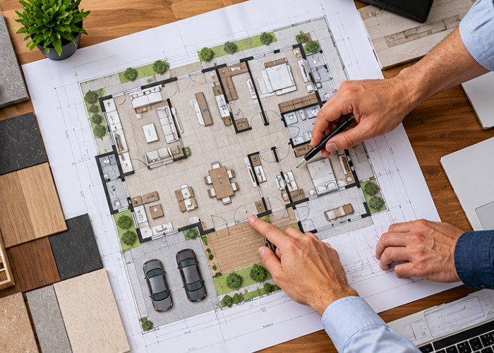 Building layout and floor plan development