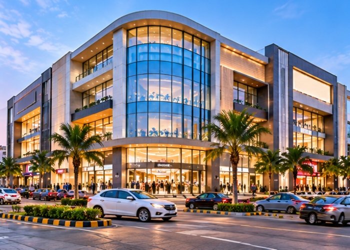 Multi-storey commercial complex under construction