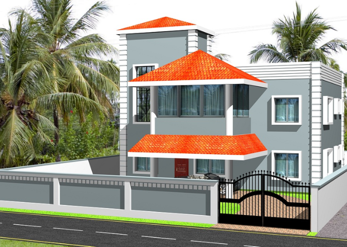 Modern completed building exterior