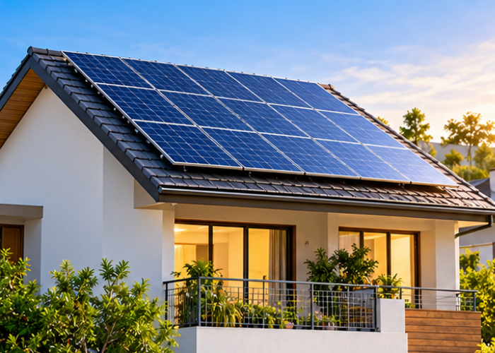 Residential rooftop solar energy system